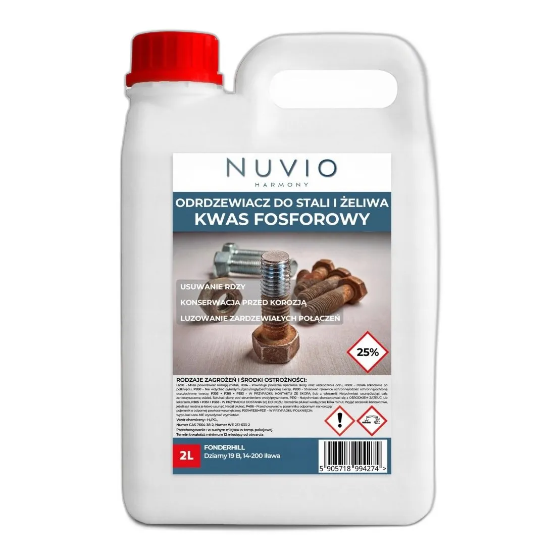 Kwas Fosforowy(V) — CAS 7664-38-2 — H3O4P — odczynnik chemiczny