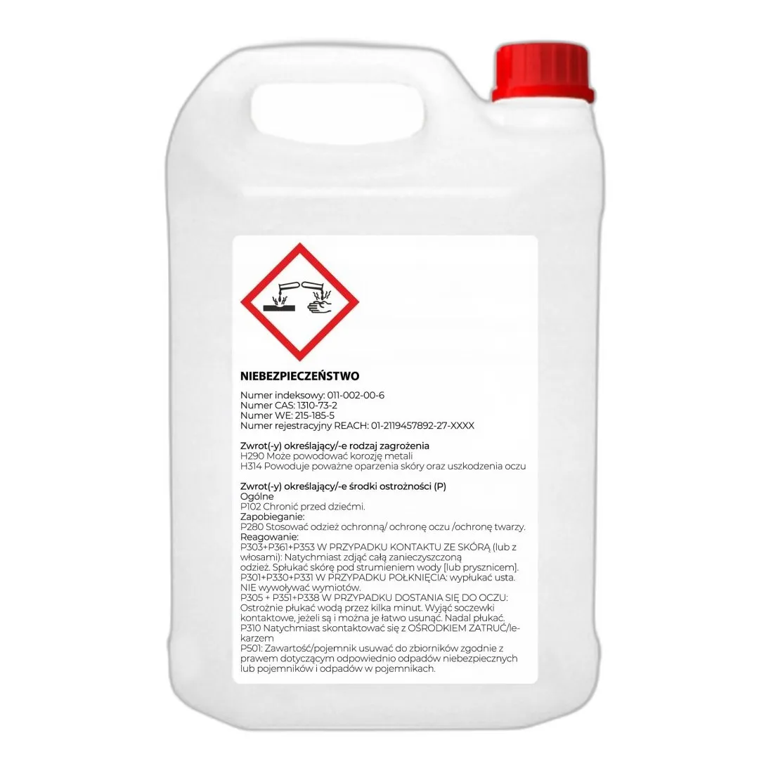 Wodorotlenek Sodu — CAS 1310-73-2 — HNaO — odczynnik chemiczny